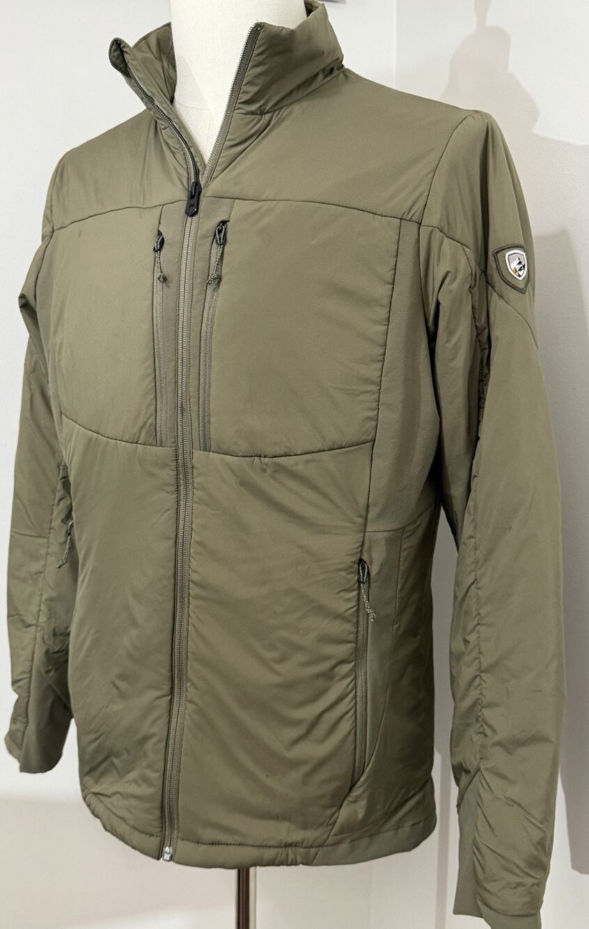 KÜHL Aktivator Jacket Men Small Insulated Full Zip Windproof Green Olive Hiking